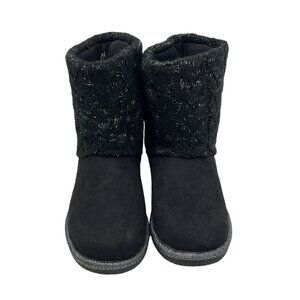 SO Morgann Winter Sweater Boots Girls 3 Pull On Round Toe Comfort Outdoor NEW